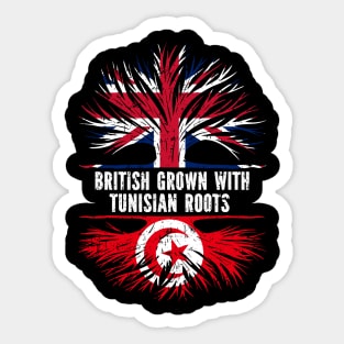 British Grown with Tunisian Roots UK Flag England Britain Union Jack Sticker